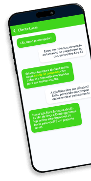 Layout de um celular com o terachat