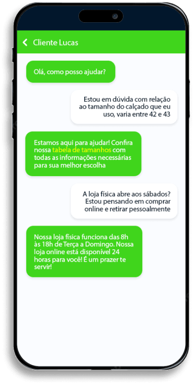Layout de um celular com o terachat